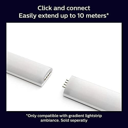 Philips Hue New Gradient Light Strip 1m Extension. for Syncing with Entertainment, Media and Music. with Bluetooth. Works with Alexa, Google Assistant and Apple Homekit.