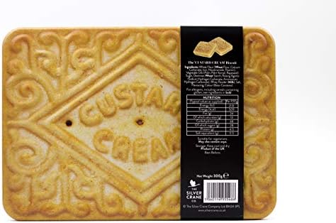 Giant Custard Cream Biscuits Gift Set - Novelty Biscuit Tin, Family Treat Box with Luxury Selection for Sharing - British Gifts, Thank You Teacher Biscuits Gift Ideas for Birthday Hamper Tins 450g