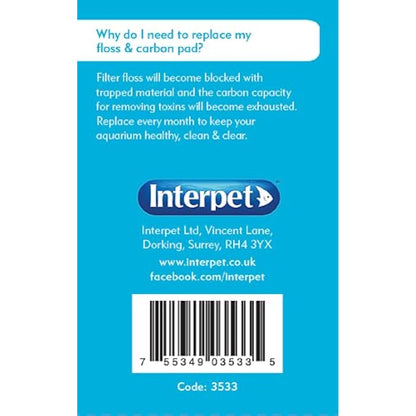 Interpet Monthly Service Kit for Interpet PF1 Aquarium Power Filter, floss and carbon bonded replacement foams (Pack of 3)