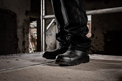 Blackrock Dealer Work Safety Boots, Steel Toe Cap, Chelsea Boots, Mens Womens Ladies, Safety Shoes, Gardening, Black, Horse Riding, Yard, Slip On Shoes, Lightweight - Size 9
