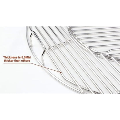 GFTIME Hinged Round Cooking Grate Grill Replacement Parts for Weber 57cm Charcoal grills Spare Parts Gourmet Chrome plated For Weber 8835, One-Touch, Performer, Bar-B-Kettle and Master-Touch