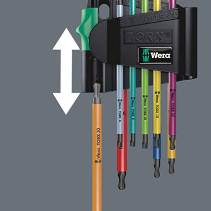 Wera 967SPKL/9BO Multicolour TX-key set, TX8 - TX40, 9pc, 05073599001