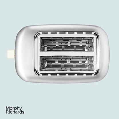 Morphy Richards Equip Black 2 Slice Toaster - Defrost And Reheat Settings - 2 Slot - Stainless Steel - 222064