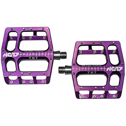 NC-17 Sudpin IV XL TNT Aluminium Platform Pedals/Mountain Bike Pedal/BMX Pedal/Flat Height 17.7 mm/Fail Safe System/Precision Bearing + Cr-Mo Axle/Includes Spare Pins