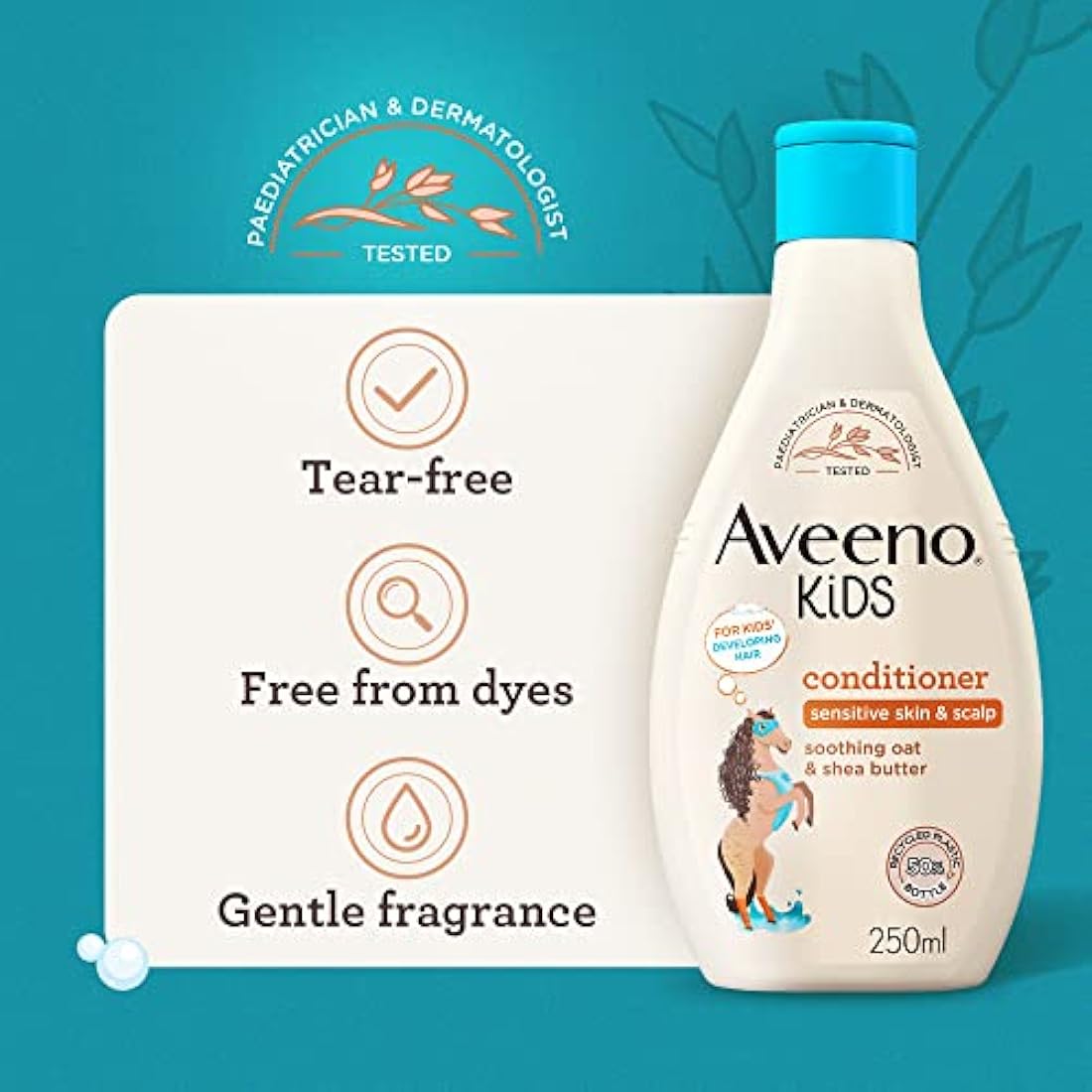 Aveeno Baby Kids Conditioner 250ml | Enriched with Soothing Oat & Shea Butter | Hair Conditioner for Children Developed for Your Little Superhero | Childrens Toiletries Sets