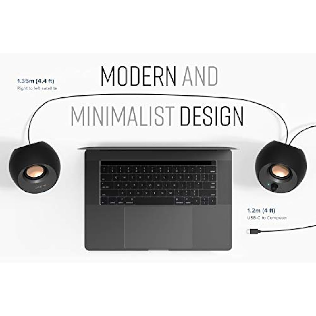 CREATIVE Pebble V3 Minimalistic 2.0 Desktop Speakers with USB Audio, Clear Dialog Enhancement, Bluetooth 5.0, 8W RMS with 16W Peak Power (Black)