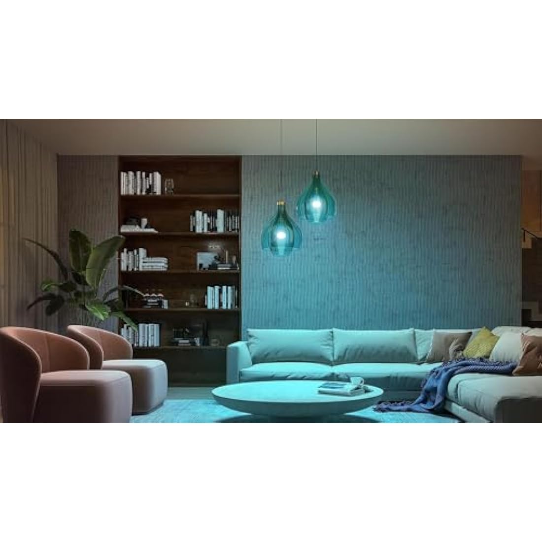 Philips Hue White and Colour Ambiance Smart Light Bulb 2 Pack 60W - 800 Lumen [E27 Edison Screw] with Bluetooth. Works with Alexa, Google Assistant and Apple Homekit