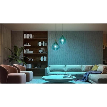 Philips Hue White and Colour Ambiance Smart Light Bulb 2 Pack 60W - 800 Lumen [E27 Edison Screw] with Bluetooth. Works with Alexa, Google Assistant and Apple Homekit