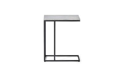 Julian Bowen Staten Drinks Table, Concrete Effect/Black
