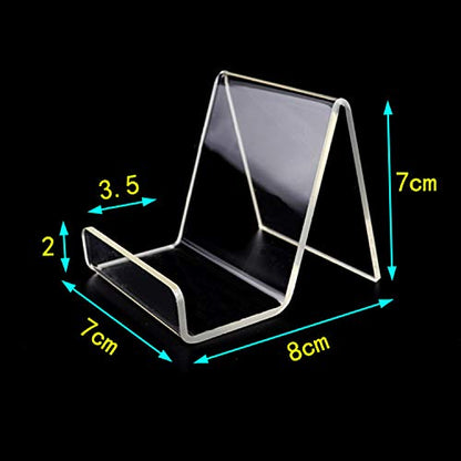 Perspex Display Holder Clear Acrylic Display Stand Transparent Book Display Stand for Shoe Phone Tablet Menu Cookbook (Pack of 2)