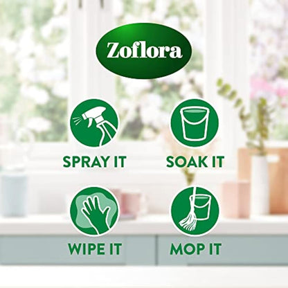 Zoflora Linen Fresh Concentrated Multipurpose Disinfectant Liquid, 6 x 500 ml (3 L), Antibacterial & Multi-Surface, Pet Safe Disinfectant, Kills 99.9% Of Bacteria & Viruses