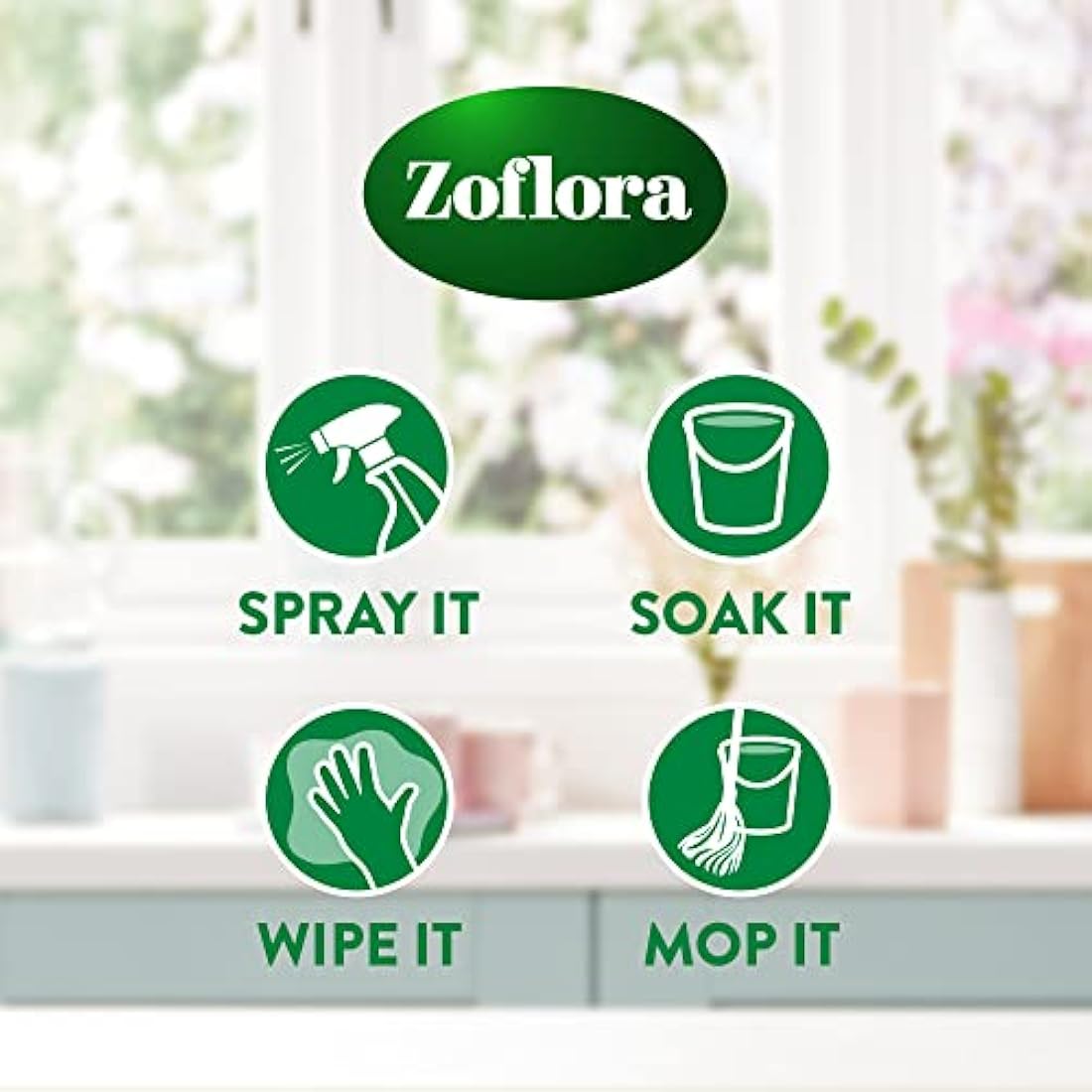 Zoflora Fresh Home Mountain Air Concentrated Disinfectant Liquid, Pack of 6 x 500ml,Pet-Safe Multi-Surface Cleaner, Antibacterial, Kills 99.9% of Germs