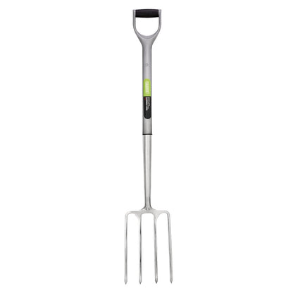 Draper 83753 Extra Long Stainless Steel Garden Fork with Soft Grip