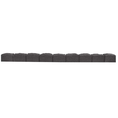 Nicoman Roman Castle Stone Garden Border 4-ft Rubber Landscape Edging Section 120cm, Grey, Pack of 2