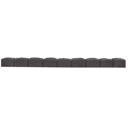 Nicoman Roman Castle Stone Garden Border 4-ft Rubber Landscape Edging Section 120cm, Grey, Pack of 2