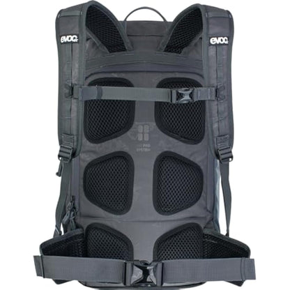 EVOC MISSION PRO 28l travel backpack, everyday rucksack for digital nomads (Volume: 28 l, AIR PAD SYSTEM, quick access to laptop and tablet compartment, magnetic quick release), Multicoloured