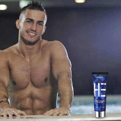 Onyx HE Sunbed Cream for Men | Tanning Accelerator for Indoor & Outdoor Use | Light, Streak-Free Formula for Rapid, Dark Results | Hydrating Lotion to Enhance Tan and Highlight Muscle Definition
