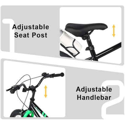 Glerc Fantacy 20 Inch Kids Bike for 2-14 Years Old Boys Girls with Water Bottle Holder & Stabilisers, Multiple Colors