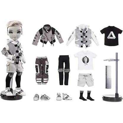 Rainbow High Shadow High Series - ASH SILVERSTONE - Greyscale Fashion Doll With Slick Black Hair, Two Designer Outfits, & Accessories - Collectable - For Kids Ages 6+
