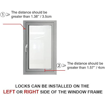 BeeGo® Window Restrictors, Child & Pet Safety Locks, Self-Adhesive, No Tools, Fits UPVC & Most Windows, Restricts Window Opening, White, 1 Pc
