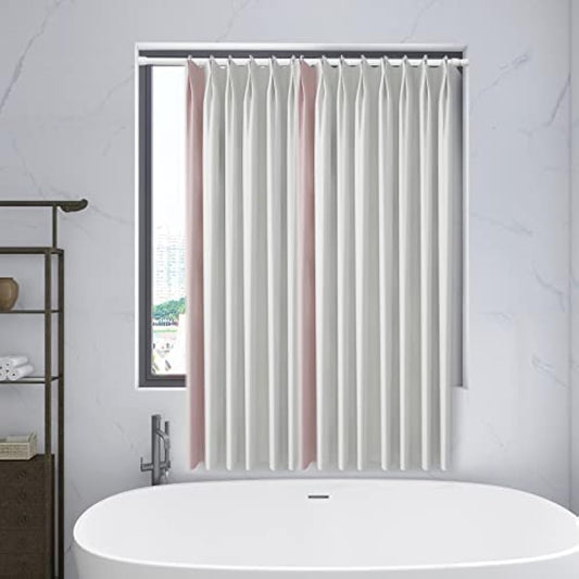 Vista 105-190cm Extendable Curtain Poles No Drill Tension Rods Extendable Curtain Rod Adjustable for DIY Projects, Cupboard, Kitchen, Bathroom, Bookshelf, Wardrobe, Window, 2 Pack White