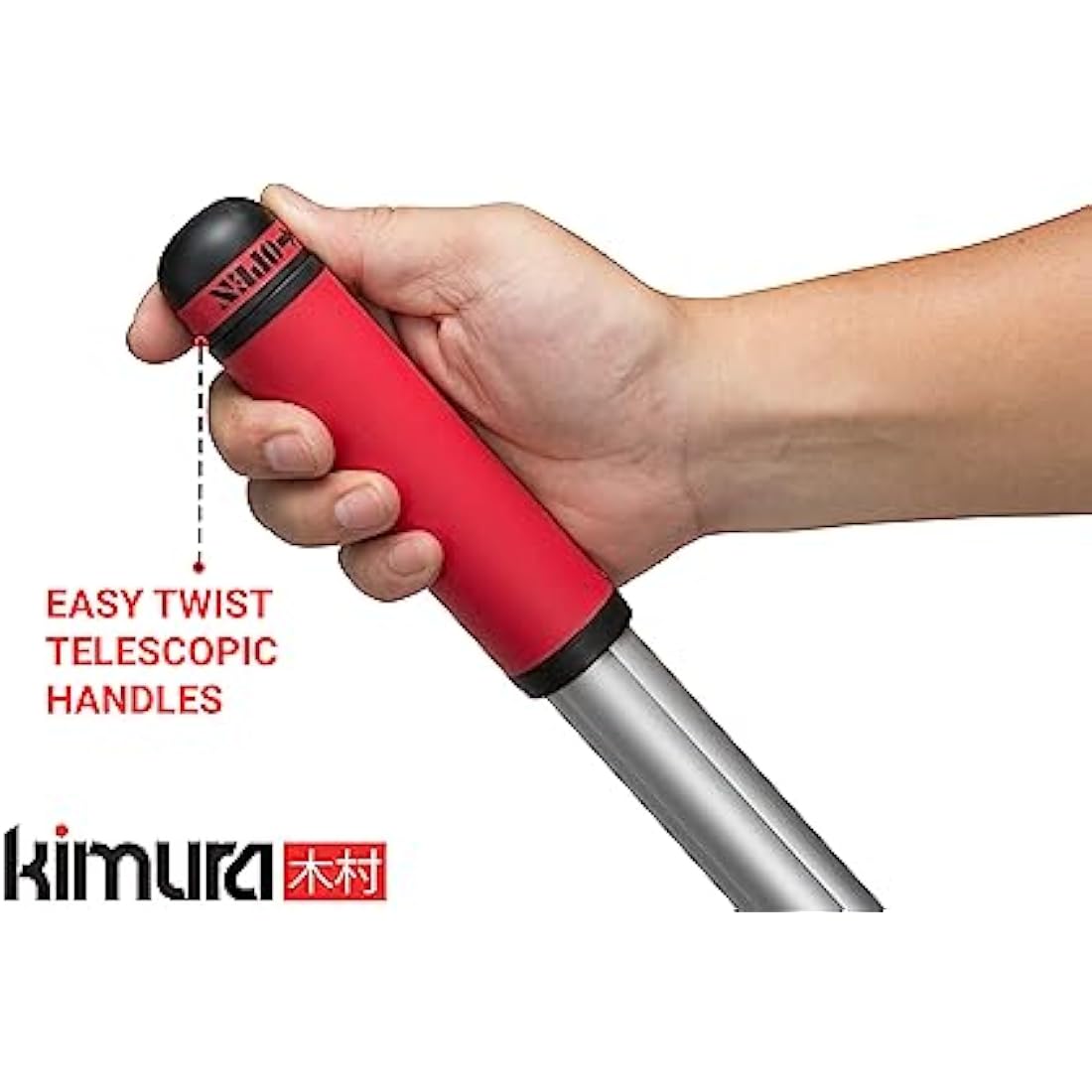 Kimura® Pro Telescopic Garden Shears - Premium Hedge Shears, Patented Gearing Technology, Lightweight Extendable Aluminium Handles, Japanese SK5 Steel Blades, Heavy Duty Gardening Shears - 630-820mm