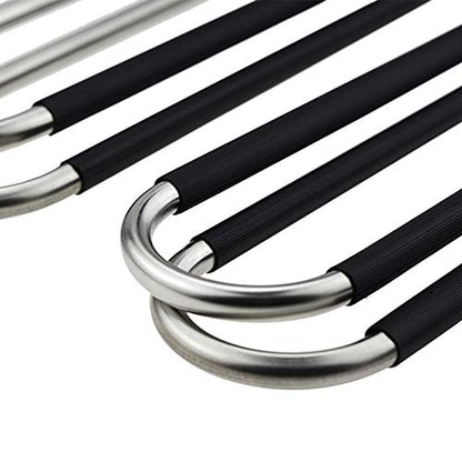Trouser Hanger,6 Pack Trouser Hangers Space Saving S-Type Clothes Pants Hangers Non-Slip Closet Organizer for Scarfs Jeans Clothes Trousers Towels