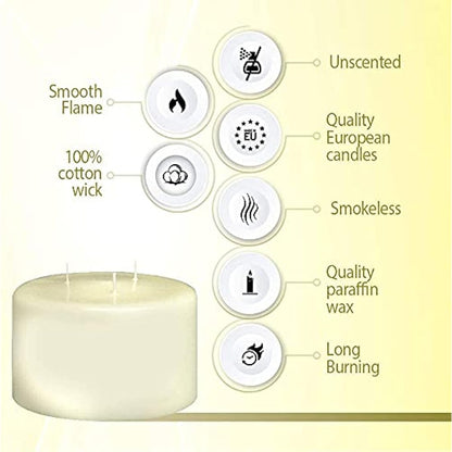 BOLSIUS 100 x 150 mm-1.41 kg, Paraffin Wax, Ivory, 10 x 15 cm