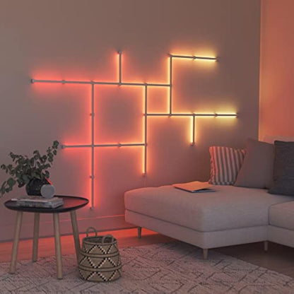 Nanoleaf Lines 90 Degrees Expansion Pack, 3 Additional Smart Light Bars LED RGBW - Backlit Modular Wi-Fi Colour Changing Wall Lights, Works with Alexa Google Apple Homekit, Decor & Gaming