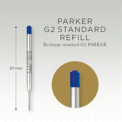 Parker Ballpoint Pen Refills | Medium Point | Blue QUINKflow Ink | 6 Count Value Pack