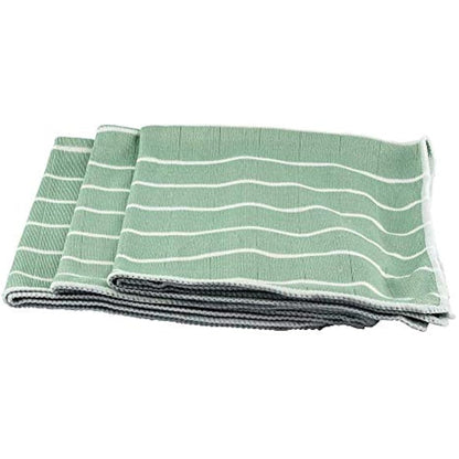 Bamboo Towel Set – For Streak-Free Glass and Window Cleaning – With one Drying Cloth, Small and Large Cleaning Pads, and 3 Bamboo Towels