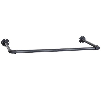 LAIDER HEROS 120cm Industrial Rustic Wall Coat Rack for Shop, Living Room, Cabinet/Matte Black