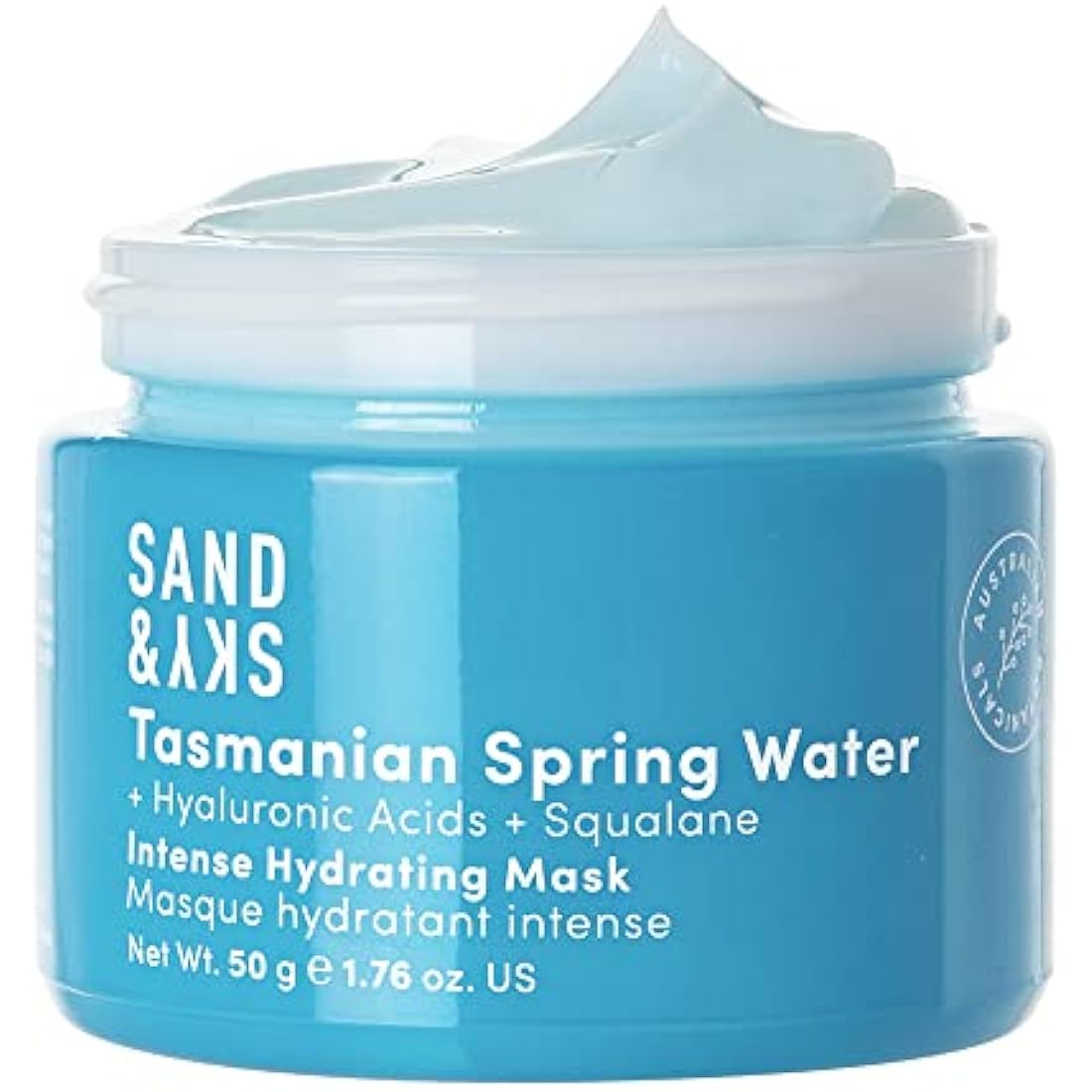 Sand & Sky Tasmanian Spring Water Intense Hydration Face Mask with Pentavitin & Hyaluronic Acid - Barrier Boosting Mask for Sensitive Skin, Soothes Redness