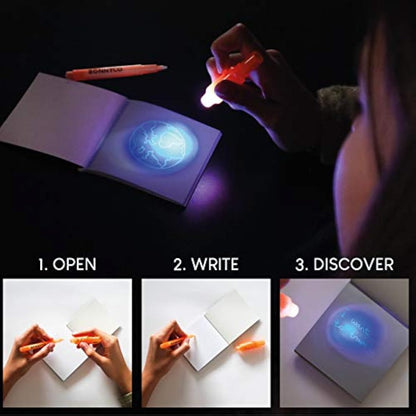 BONNYCO Invisible Ink Pen and Notebook Pack of 16 Party Bag Fillers for Kids, Party Favours Boys and Girls, Pinata Toys, Birthday Stocking Fillers Kids, Classroom Prizes for School, Children Gifts