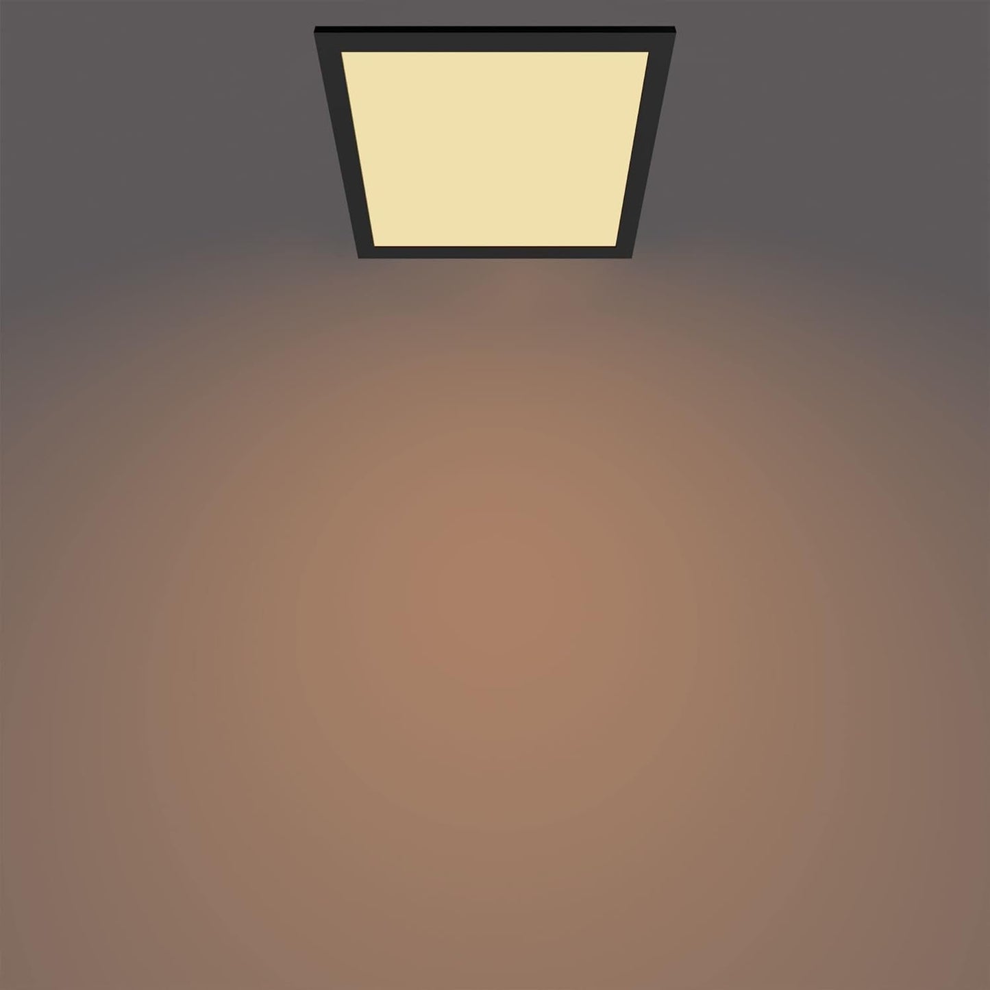 Philips LED Panel Square Ceiling Light SceneSwitch Dimmable 2700K 12W [Warm White - Black]. for Indoor Lighting, Livingroom and Bedroom