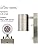 HiBay 1x Motion Sensor Outdoor Wall Lights Mains Powered PIR Garden Porch Wall Light Stainless Steel Security Lighting IP44 with 7W LED Cool White Bulb