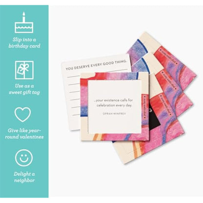Compendium ThoughtFulls Pop-Open Cards — 4-Pack of Celebrating You, Be Happy, Happy Day, Smile — 120 Pop-Open Cards, Each with a Different Message Inside