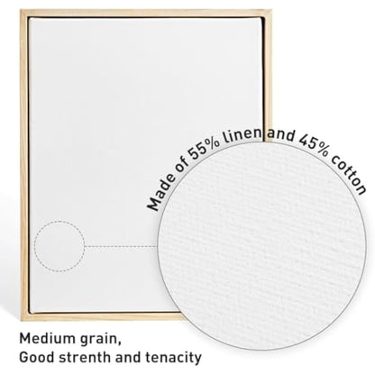 Colour Splash Stretched Canvas & Pinewood Frame-24x30cm (2pk)|3.8cm Deep Edge|4.8cm Frame|Linen & Cotton Blend Fabric|Triple-Layer 450gsm Gesso|Oil & Acrylic Painting|Durable Blank Canvas