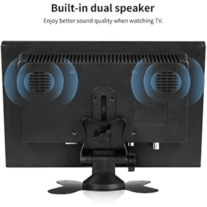 AISHICHEN CCTV Monitor - 10.1 inch, Mini, 1024X600, 60Hz, 5ms, Built-in Speakers, Portable w/VGA/AV/HDMI/BNC/USB Input, Raspberry Pi Monitor w/Remote Control