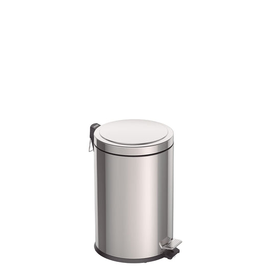 Tramontina 20 Litre Kitchen Indoor Outdoor Rubbish and Waste Bin with Pedal, Metal Stainless Steel, 29.5 cm Diameter x 46 cm Height, 94538120