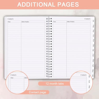 Diary 2025-2026, A5 Weekly/Monthly Planner with Monthly Tabs, 2025-2026 Planner from Jul 2025 to Jun 2026, Twin-Wire Binding,Easy to Organize Your Daily Life,14.8×21cm, Planners 2025-2026 Week to View
