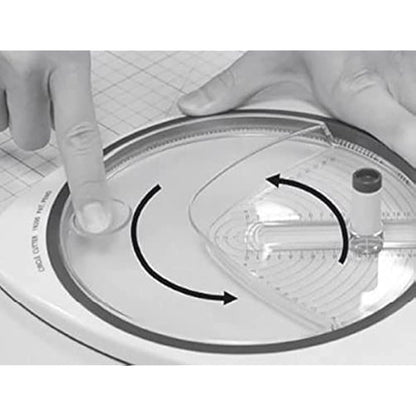 Rayher Circle Cutter for Crafting with 3 Replacement Blades, Paper Trimmer for Circles with a Diameter of 2.6–15 cm