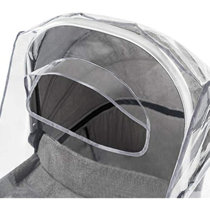 Zamboo Universal Rain Cover for Pram Carrycot (e.g. Hauck, Joie, ABC-Design etc.) | Air Circulating, Water Resistant and Durable Baby Protection Rain Shield (PVC-Free) - Grey