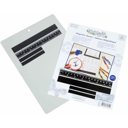 Stitch Garden Magnetic Board A4 with Ruler and 3 Magnet Strips by Stitch Garden