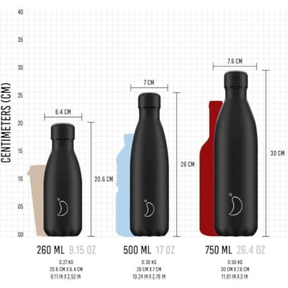 Chilly's Water Bottle - Stainless Steel and Reusable - Leak Proof, Sweat Free - Rose Blush, 500ml