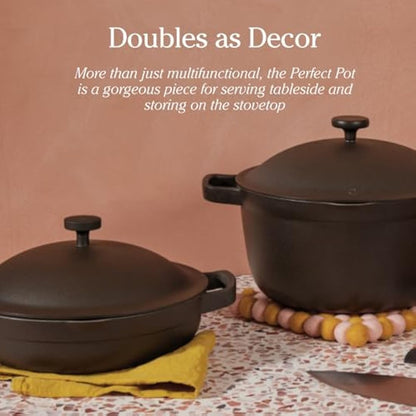 Our Place Perfect Pot - Mini 2.4L Nonstick Ceramic Sauce Pan with Lid | Versatile Cookware for Stovetop and Oven | Steam, Bake, Braise, Roast | PTFE and PFOA-Free | Toxin-Free, Easy to Clean | Char