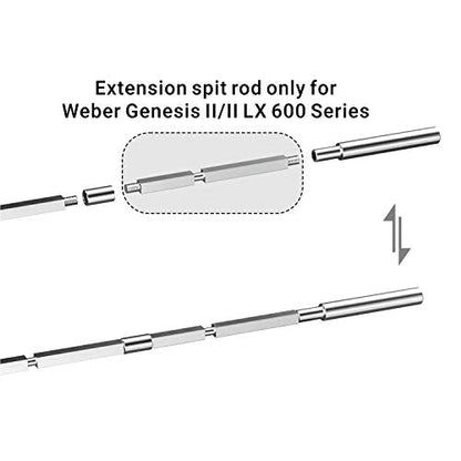 onlyfire BRK-6035 Stainless Steel Grill Rotisserie Kit Fits for Weber Genesis II 400 &600 Series and Genesis II LX 4 & 6 Burner Grills