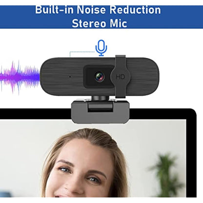 Nolansend 4K Webcam for PC, Auto-zoom,with remote control,Privacy Cover, White Balance, Webcam with Microphone, Plug & Play, 4K Web Camera for Laptop/Desktop, Video Calling,Conferencing