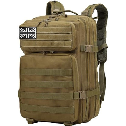 Delgeo 45L Military Tactical Backpacks Molle Army Assault Pack 3 Day Bug Out Bag Hiking Treeking Camouflage Hunting Rucksack