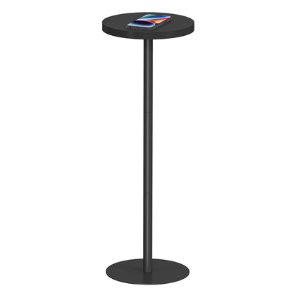 TUTOTAK Tall Round Side Table, Small End Table, Drink Table, Pedestal Side Table, livingroom, Black TB01BK065EU